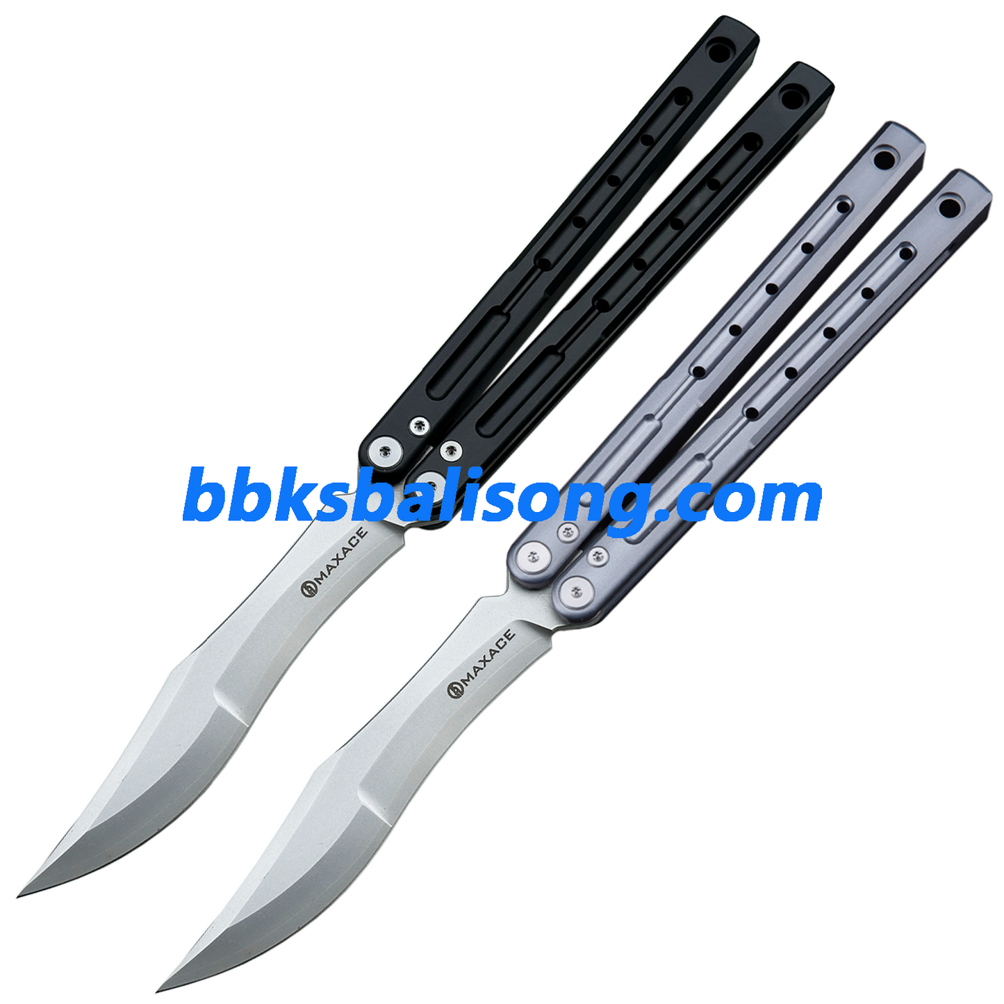 Maxace Phantom II Balisong Trainer 7075 Aluminium/Titanium Handle Bushings System