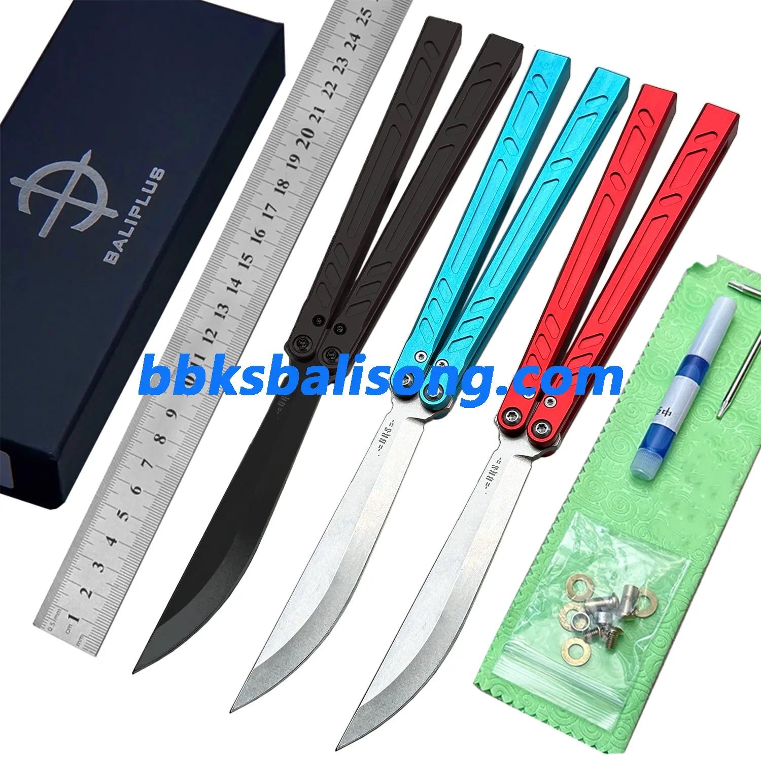 New Baliplus Barebones Balisong Clone 7075 Aluminum Channel Handle BBKSbalisong