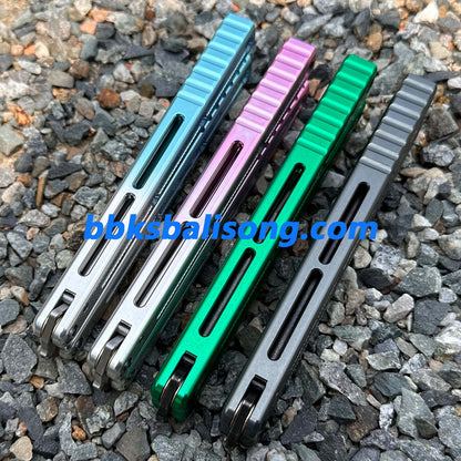 New Baliplus Glossy Kraken V3 Live Blade Balisong Clone (Double-Slot Speed Channel Version)