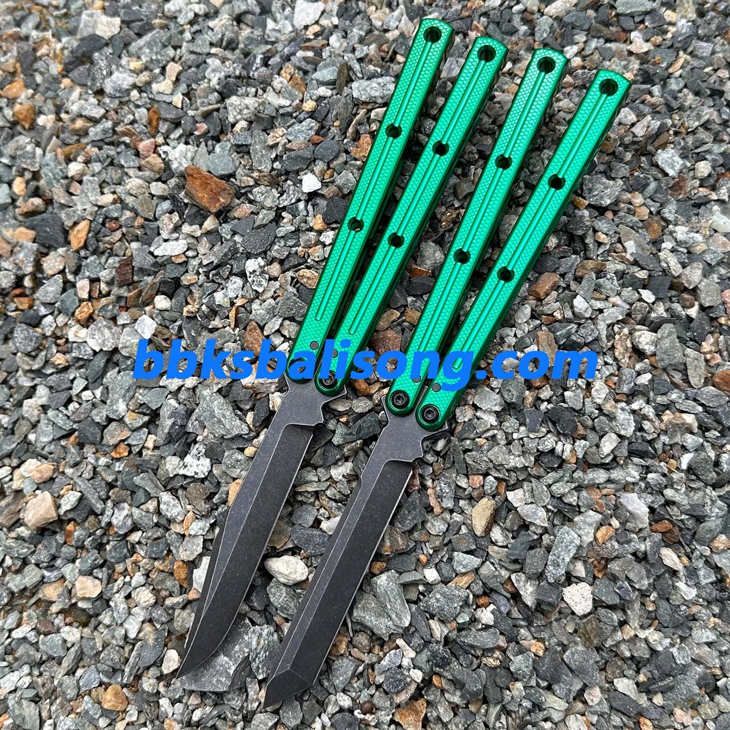 New Baliplus Glossy Kraken V3 Live Blade Balisong Clone (Double-Slot Speed Channel Version)