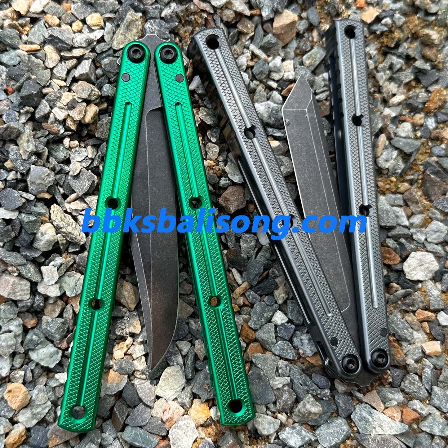 New Baliplus Glossy Kraken V3 Live Blade Balisong Clone (Double-Slot Speed Channel Version)