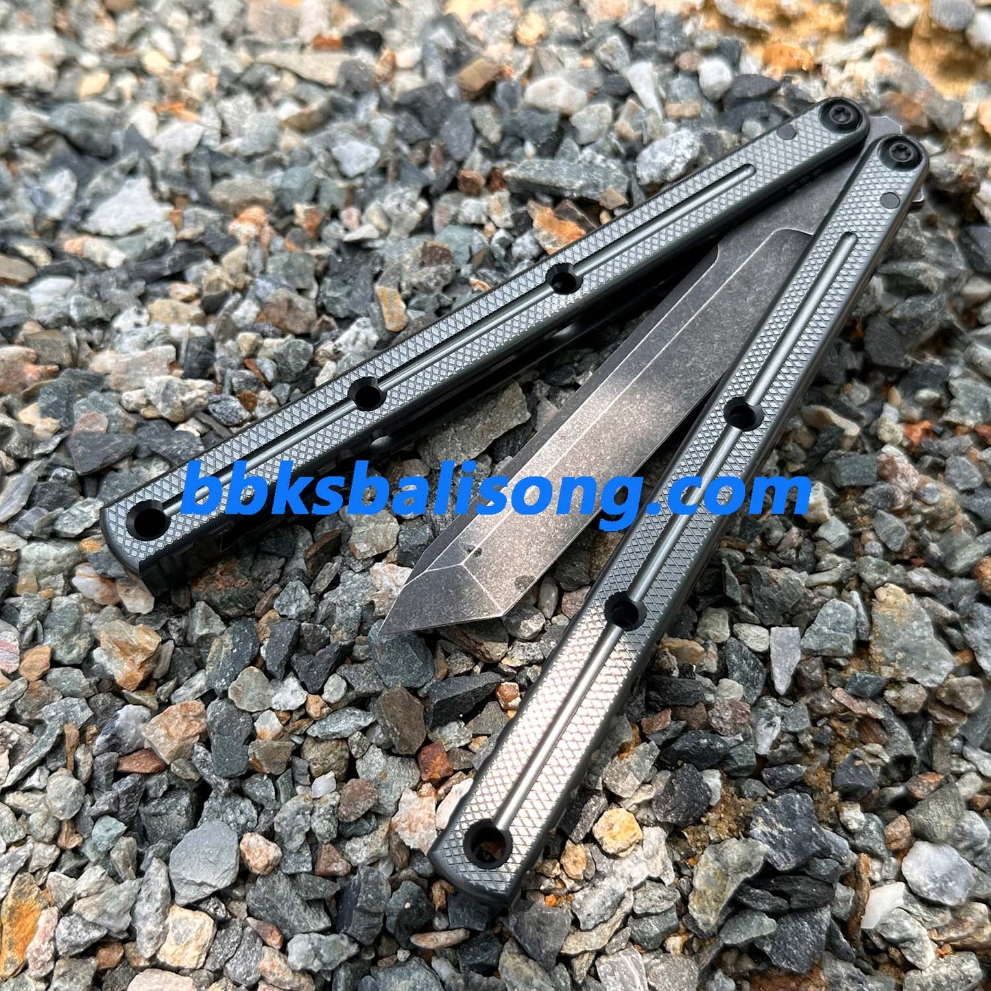 New Baliplus Glossy Kraken V3 Live Blade Balisong Clone (Double-Slot Speed Channel Version)