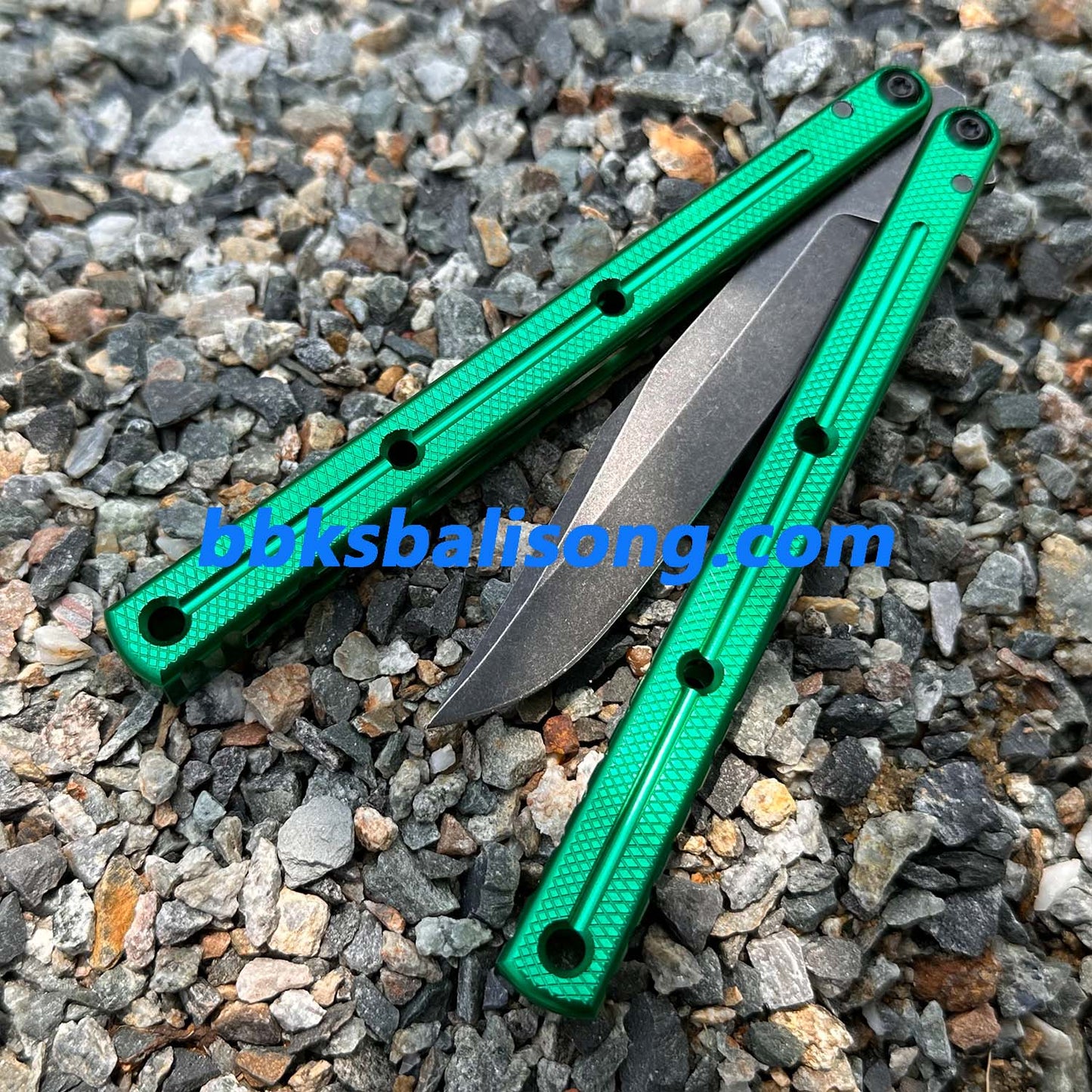 New Baliplus Glossy Kraken V3 Live Blade Balisong Clone (Double-Slot Speed Channel Version)