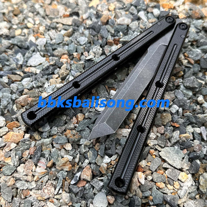 New Baliplus Glossy Kraken V3 Live Blade Balisong Clone (Double-Slot Speed Channel Version)