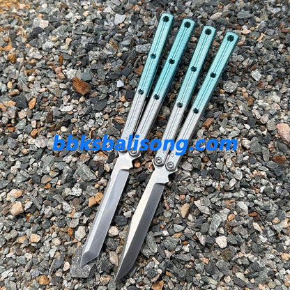 New Baliplus Glossy Kraken V3 Live Blade Balisong Clone (Double-Slot Speed Channel Version)