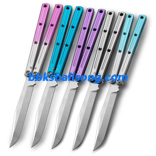 New Baliplus Krake Raken (Kraken) V2.5 Live Blade / False Edge Blade Balisong Clone