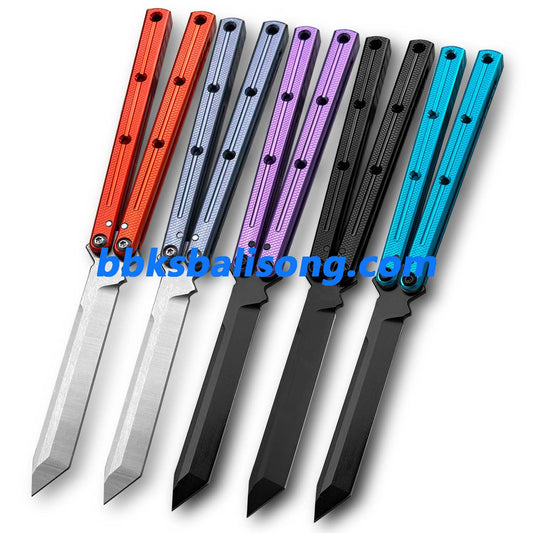 New Baliplus Krake Raken (Kraken) V2.5 Live Blade / False Edge Blade Balisong Clone
