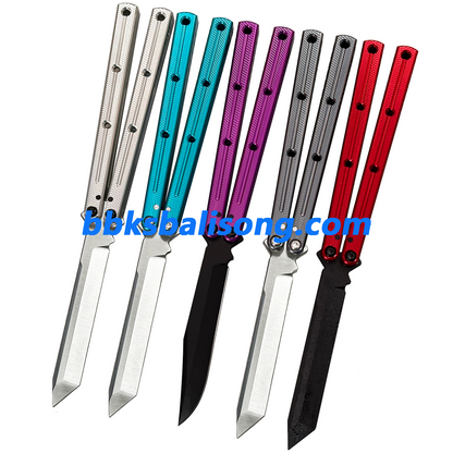 New Baliplus Krake Raken (Kraken) V3 Live Blade / False Edge Blade Balisong Clone