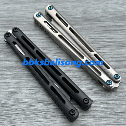 New Baliplus Tsunami V4 Balisong Clone Titanium Handle Bushings System