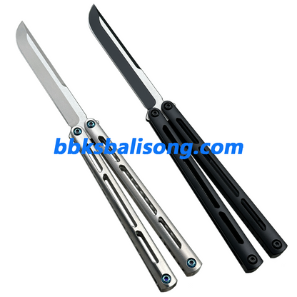 New Baliplus Tsunami V4 Balisong Clone Titanium Handle Bushings System