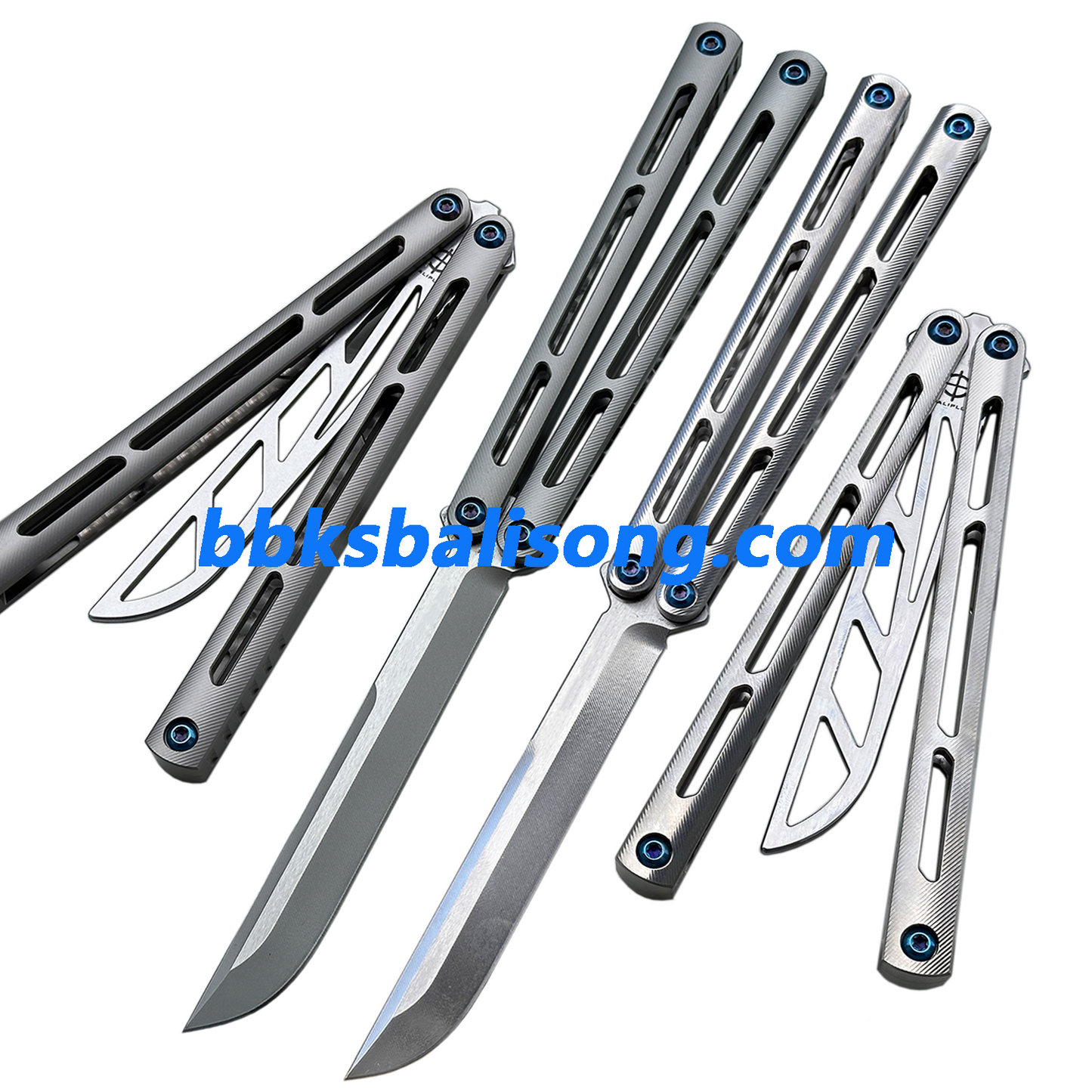 New Baliplus Tsunami V4 Balisong Clone Titanium Handle Bushings System