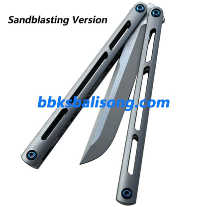 New Baliplus Tsunami V4 Balisong Clone Titanium Handle Bushings System