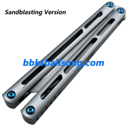 New Baliplus Tsunami V4 Balisong Clone Titanium Handle Bushings System