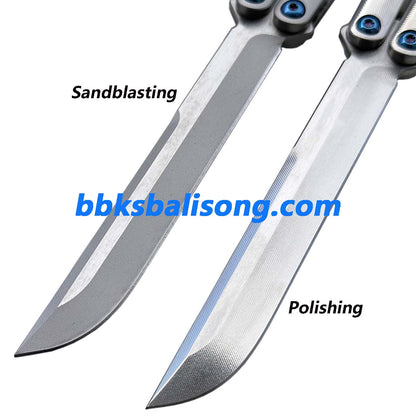 New Baliplus Tsunami V4 Balisong Clone Titanium Handle Bushings System