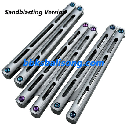 New Baliplus Tsunami V4 Balisong Clone Titanium Handle Bushings System