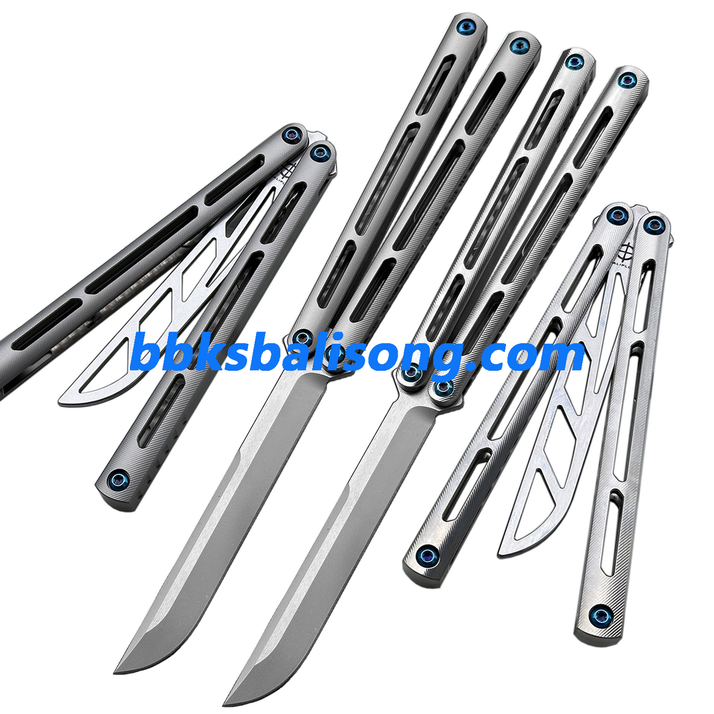 New Baliplus Tsunami V4 Balisong Clone Titanium Handle Bushings System