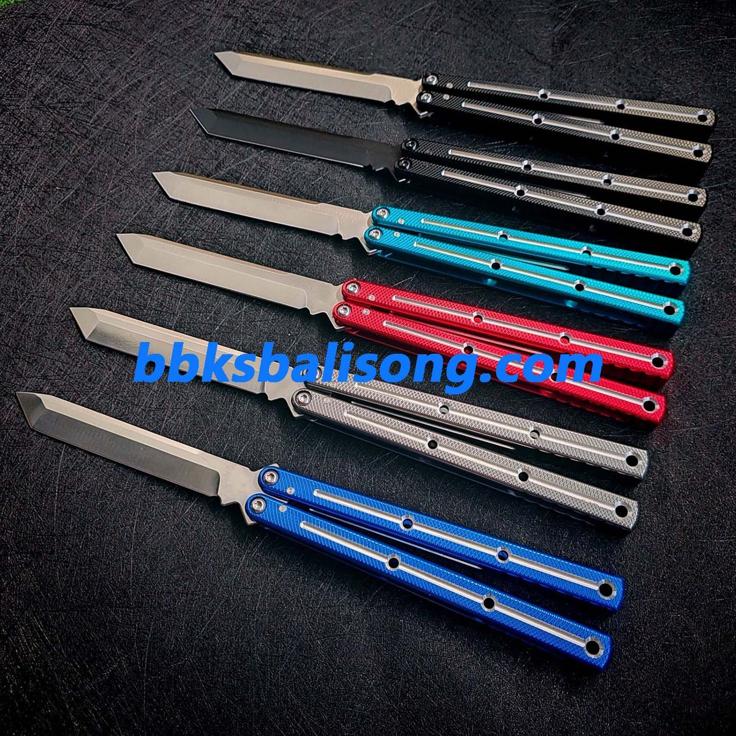 New Baliplus Kraken V3 Live Balisong Clone 7075 Glossy Handle