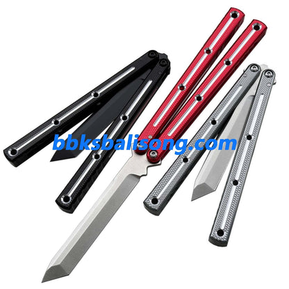 New Baliplus Kraken V3 Live Balisong Clone 7075 Glossy Handle