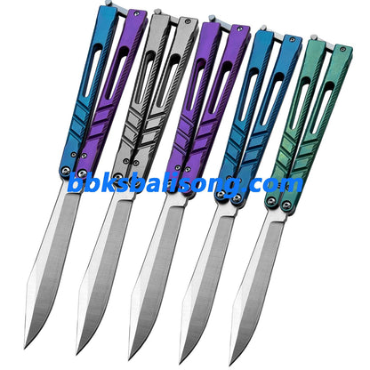 New Theone Channel Alpha Beast (CHAB) V2 Balisong Clone Titanium Handle