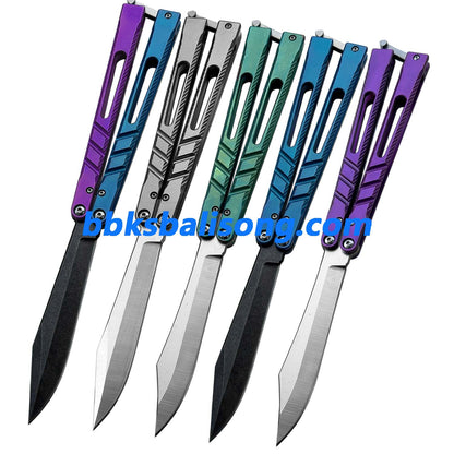 New Theone Channel Alpha Beast (CHAB) V2 Balisong Clone Titanium Handle