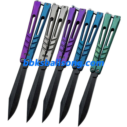 New Theone Channel Alpha Beast (CHAB) V2 Balisong Clone Titanium Handle