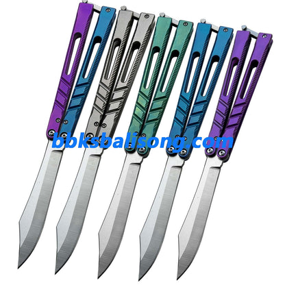 New Theone Channel Alpha Beast (CHAB) V2 Balisong Clone Titanium Handle