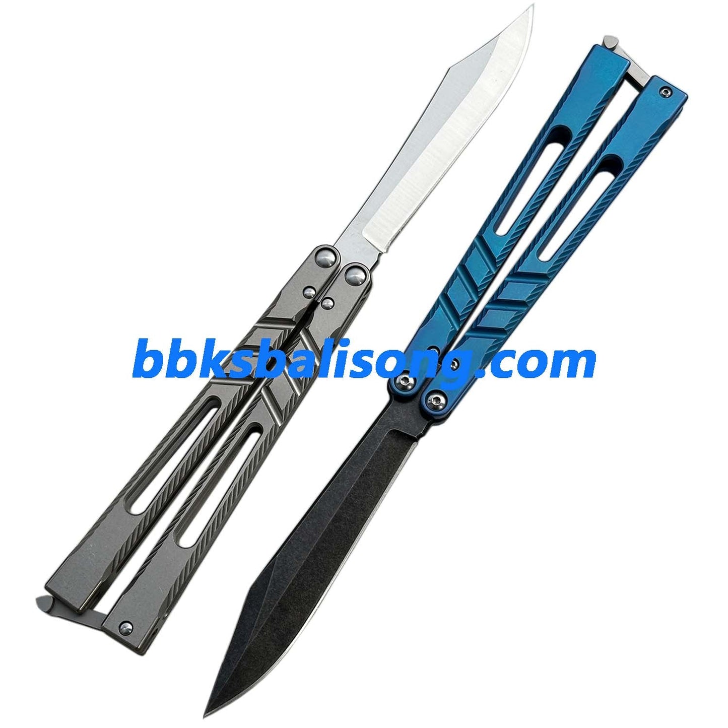 New Theone Jimping Channel Alpha Beast (CHAB) V2 Balisong Clone Titanium Handle