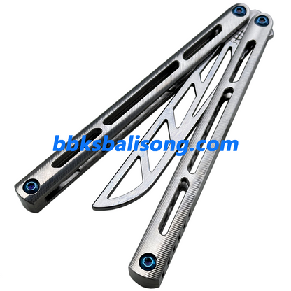 New Baliplus Tsunami V4 Balisong Clone Titanium Handle Bushings System