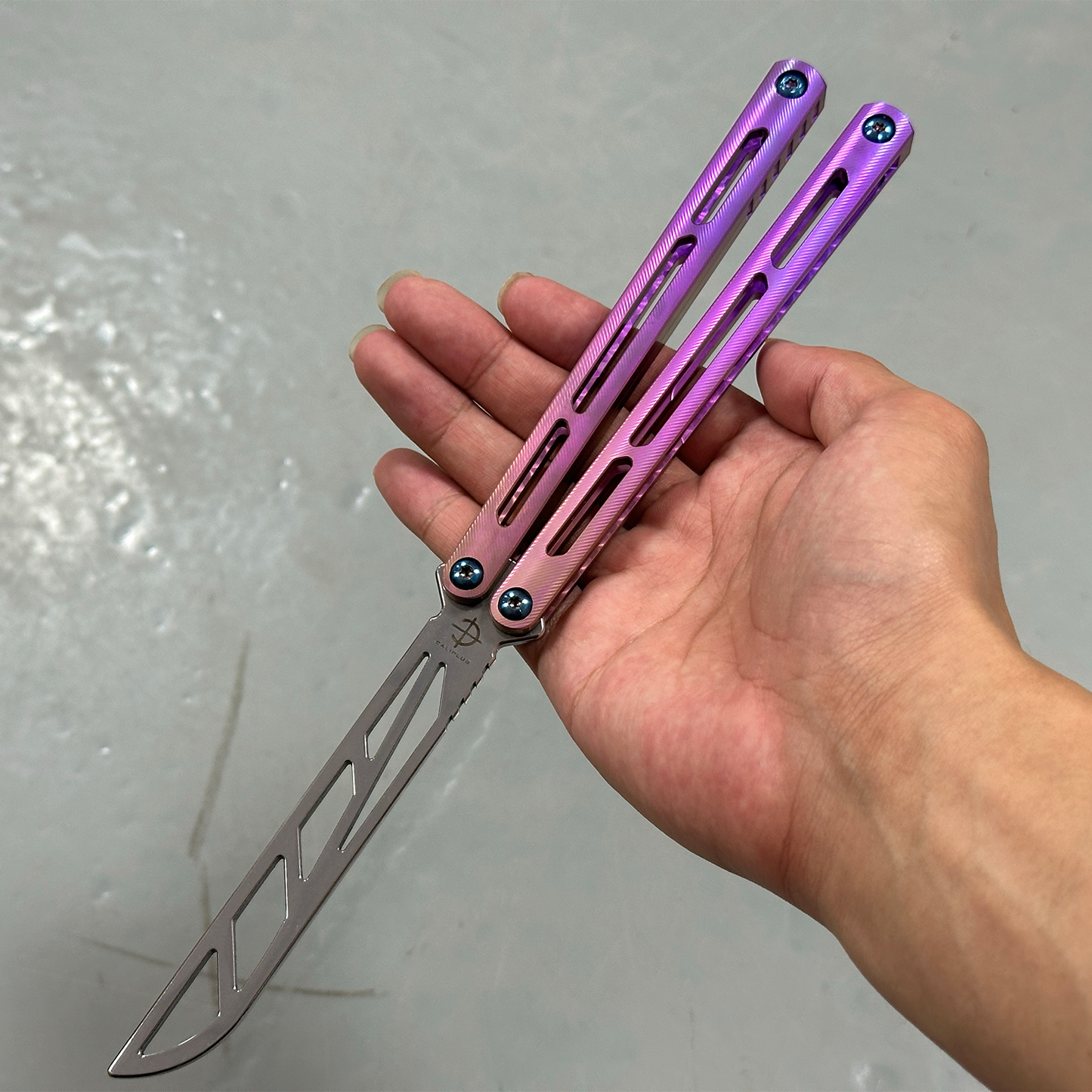 New Baliplus Tsunami V4 Balisong Clone Titanium Handle Bushings System