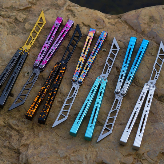 Newera Sunshine Original Balisong 7075 Aluminum Handle Bushing System