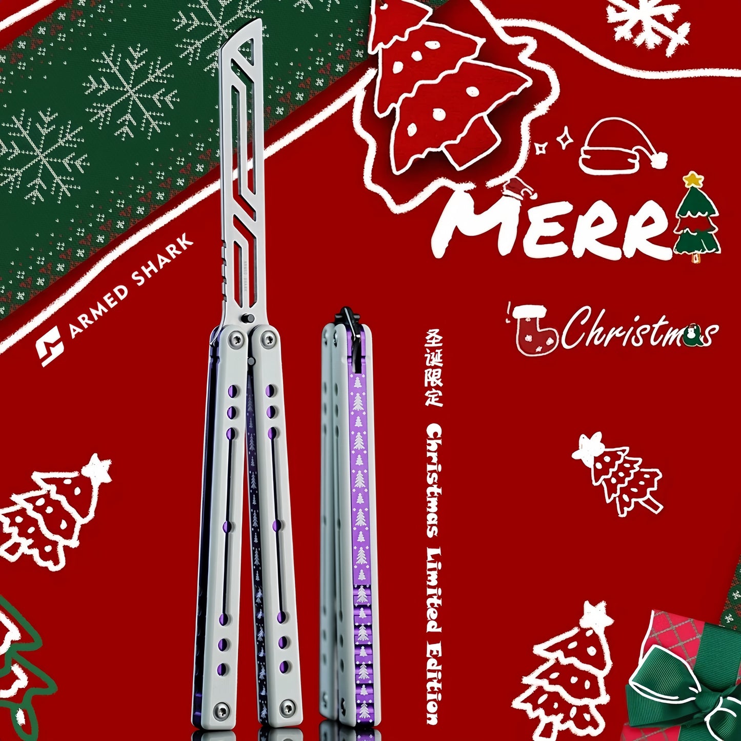 ARMED SHARK Christmas Limited Balisong Colors
