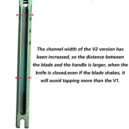 New Theone Channel Alpha Beast (CHAB) V2 Balisong Clone Titanium Handle