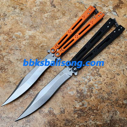 Theone HOM Basilisk Balisong Clone G10 Patch+Titanium Lining Handle