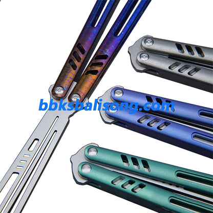 Theone Hybrid Replicant Balisong Clone Channel Titanium Handle