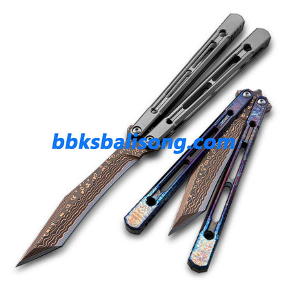 Theone Reaper Balisong Clone Titanium Handle
