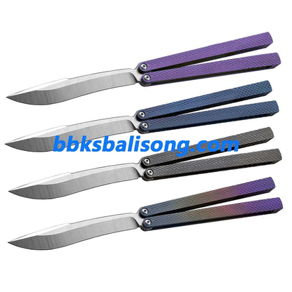 Theone Serif Balisong Clone Titanium Handle BBKSbalisong