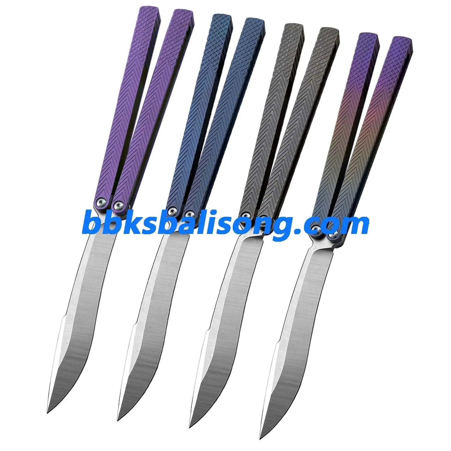 Theone Serif Balisong Clone Titanium Handle BBKSbalisong