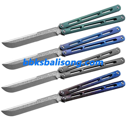 Theone Tsunami Balisong Clone Titanium Channel Handle BBKSbalisong