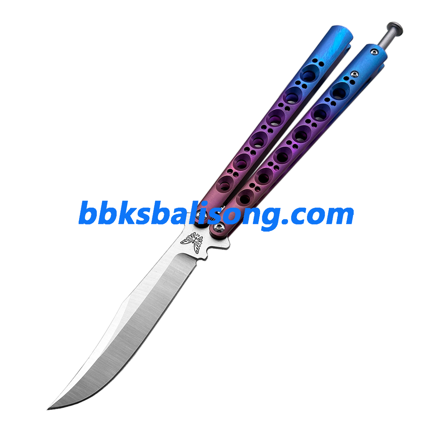 Theone Benchmade BM43 Bowie Blade Balisong Clone Titanium Handle