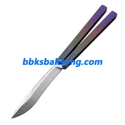 Theone Serif Balisong Clone Titanium Handle BBKSbalisong