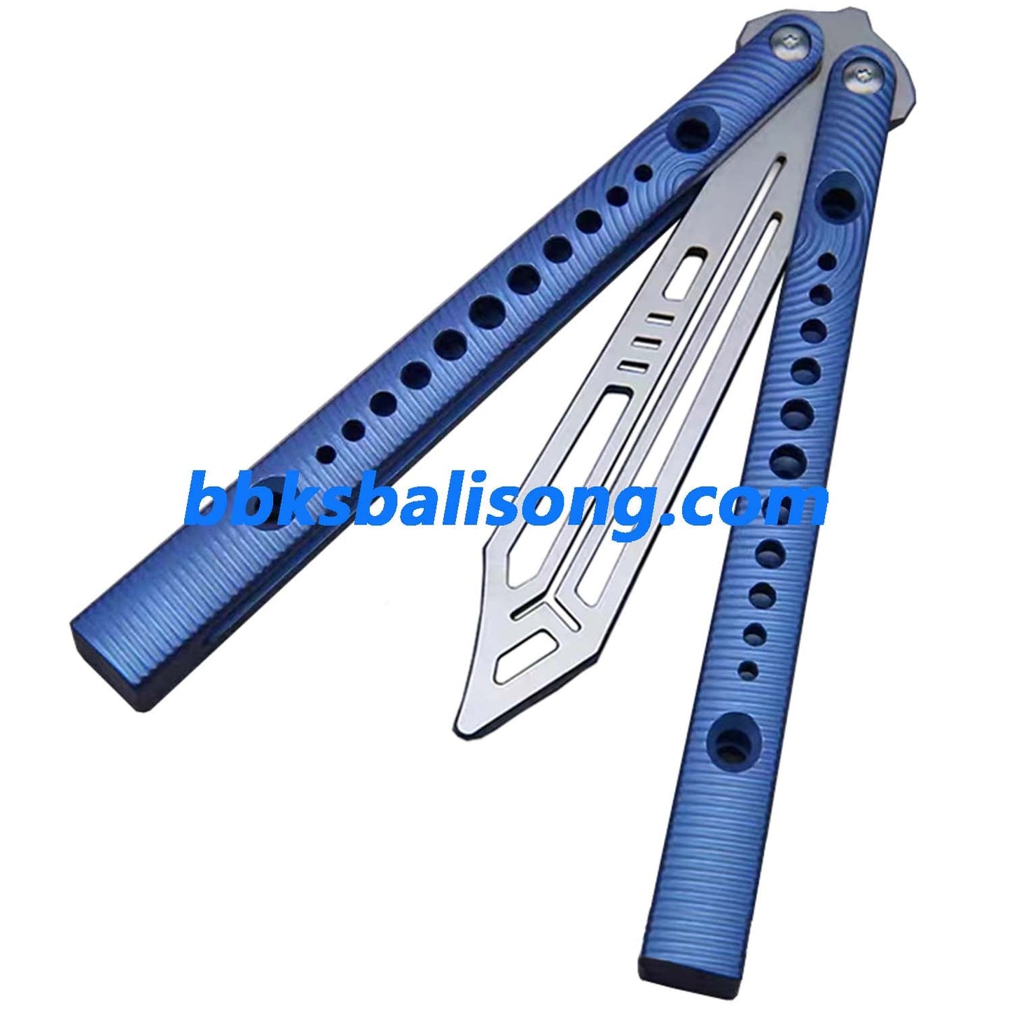 Theone Squiggle Ripple Replicant Balisong Clone Titanium Handle