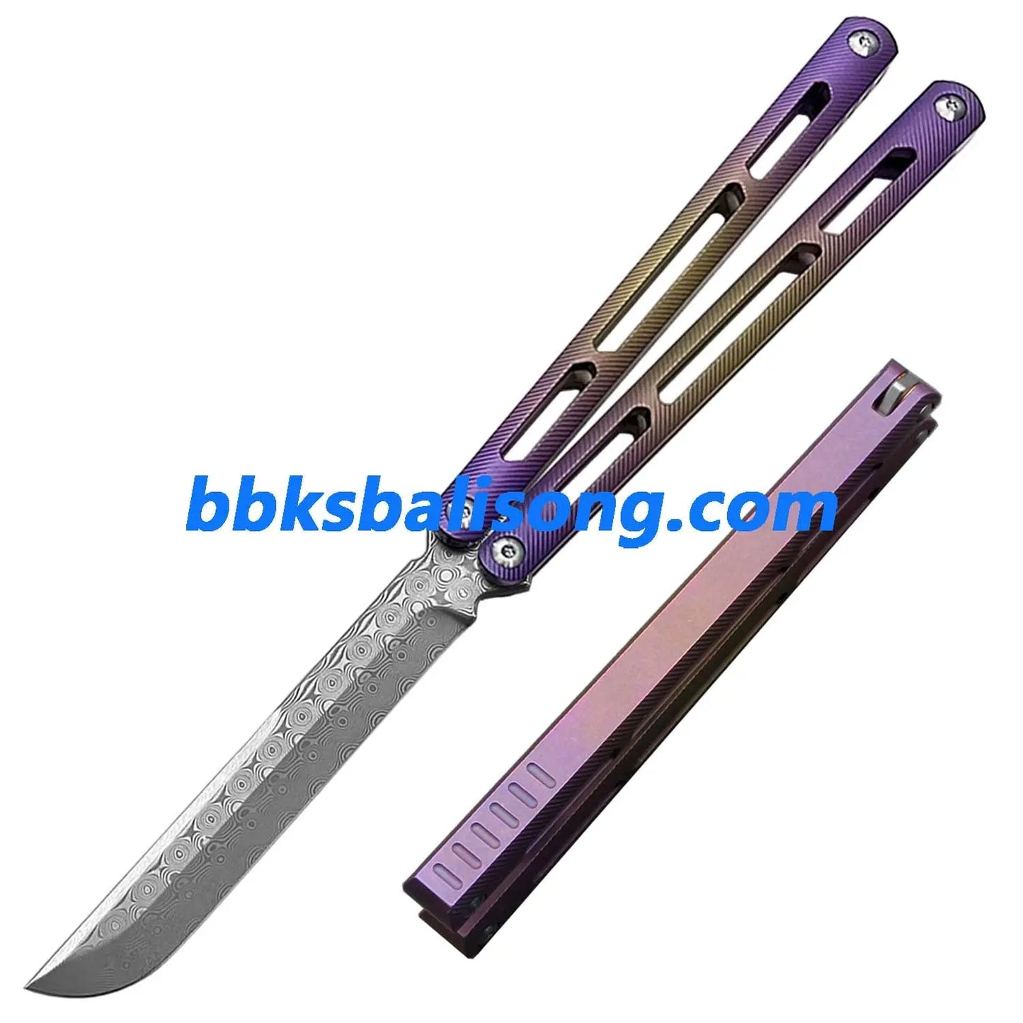 Theone Tsunami Balisong Clone Titanium Channel Handle BBKSbalisong