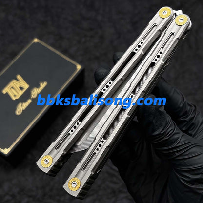 Titan Oceanus Original Balisong TC21 Titanium Handle S35VN Blade