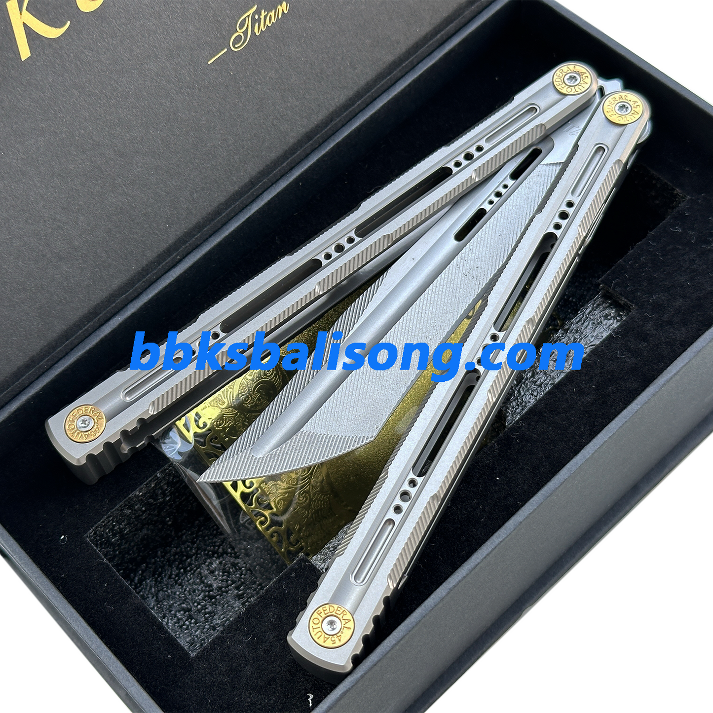 Titan Oceanus Original Balisong TC21 Titanium Handle S35VN Blade