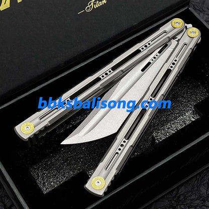 Titan Oceanus Original Balisong TC21 Titanium Handle S35VN Blade