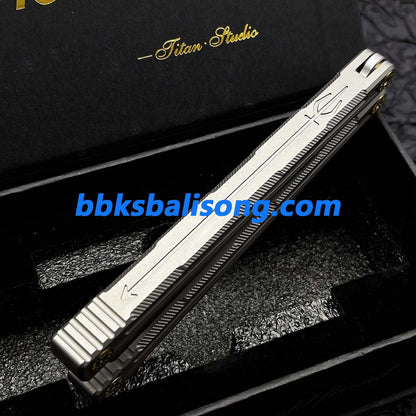 Titan Oceanus Original Balisong TC21 Titanium Handle S35VN Blade