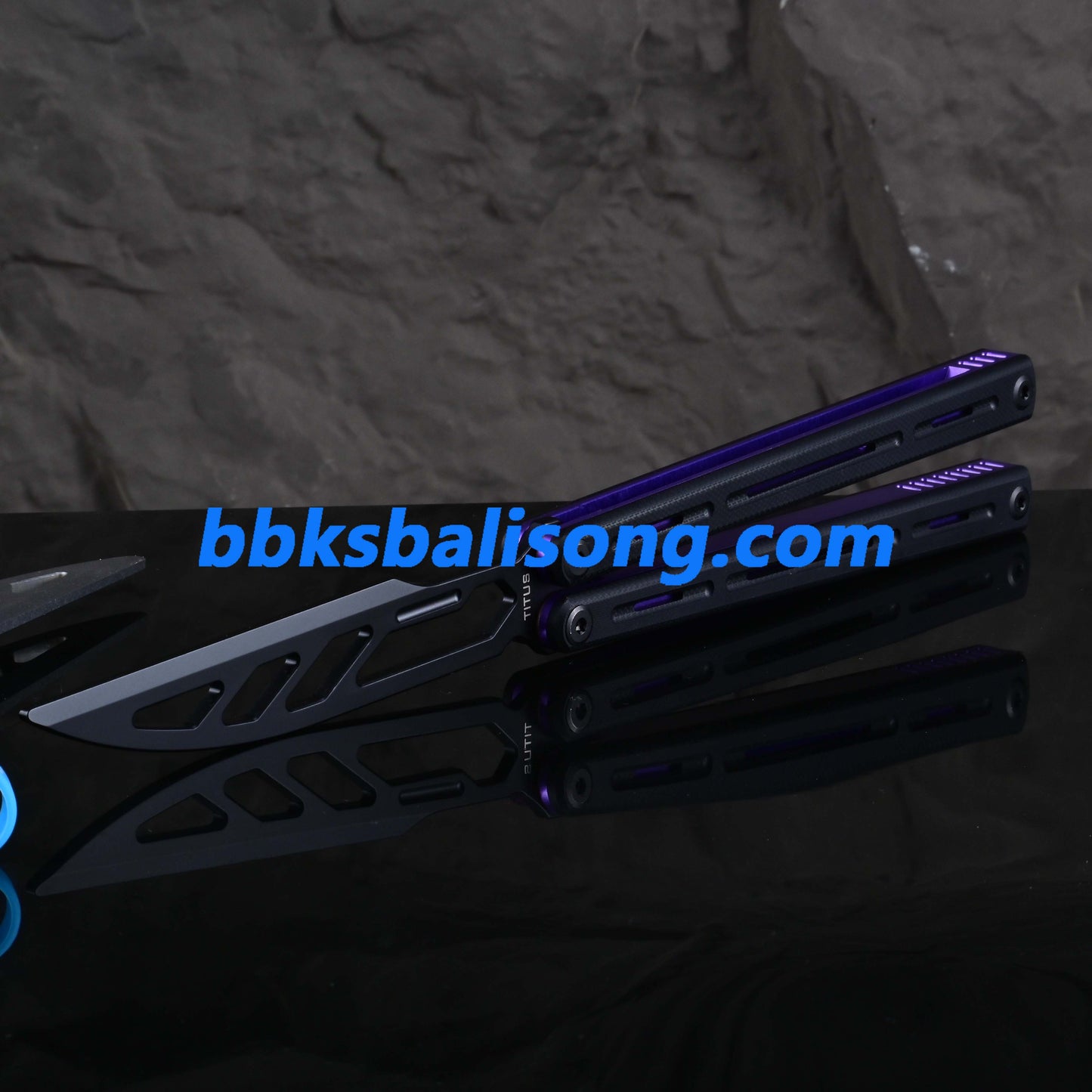 Titus Egrets Original Balisong G10+7075 Aluminum Handle Bushings System