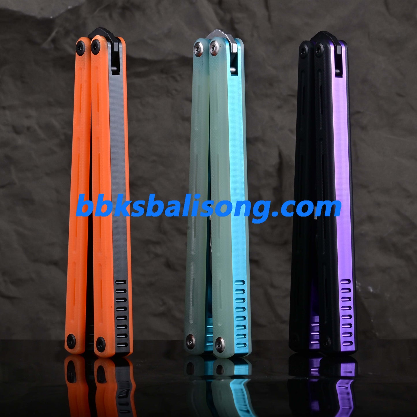 Titus Egrets Original Balisong G10+7075 Aluminum Handle Bushings System