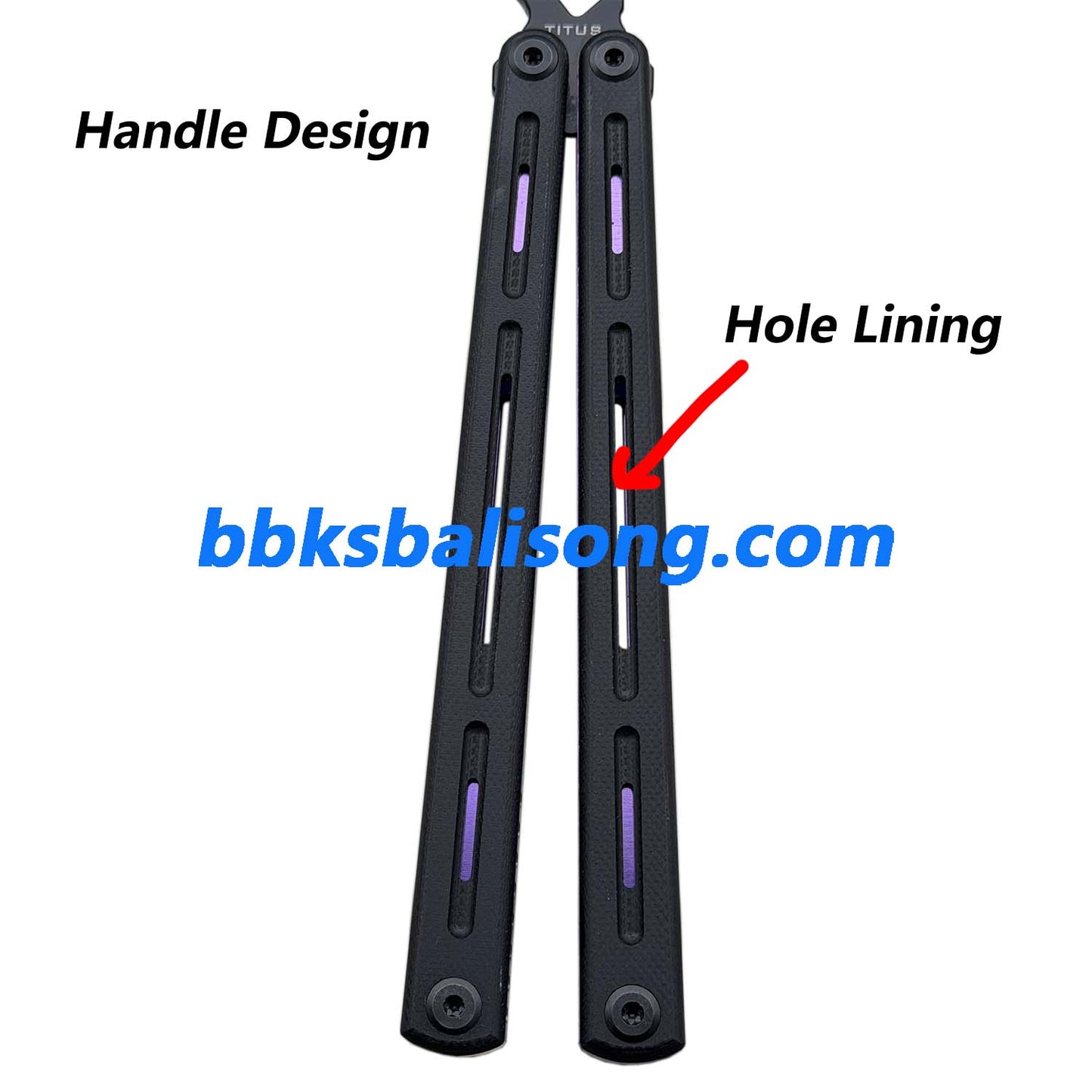 Titus Egrets Original Balisong G10+7075 Aluminum Handle Bushings System