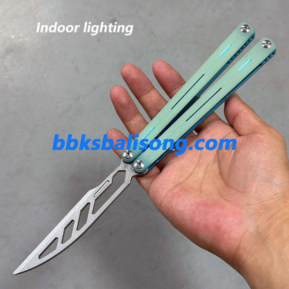Titus Egrets Original Balisong G10+7075 Aluminum Handle Bushings System
